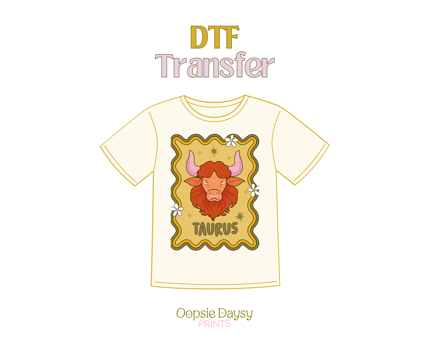 Groovy Taurus DTF Transfer