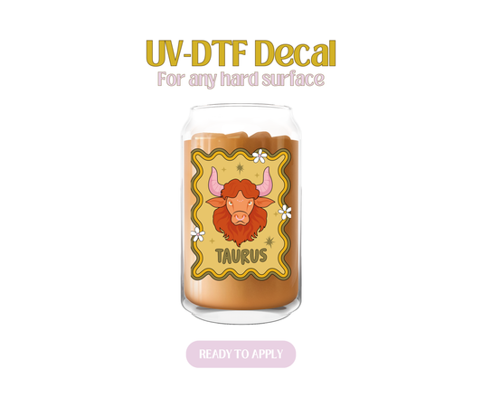 Groovy Taurus UV-DTF Decal