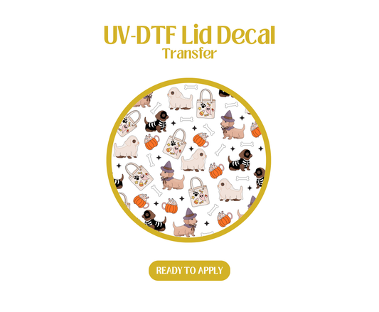 Halloween Pups UV-DTF Lid Decal