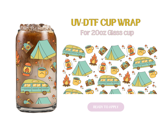 Happy Camper 20oz UV-DTF Wrap
