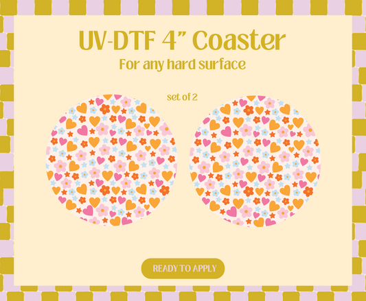 Happy Confetti UV-DTF 4" Coaster