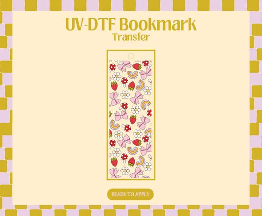 Happy Doodles UV-DTF Bookmark