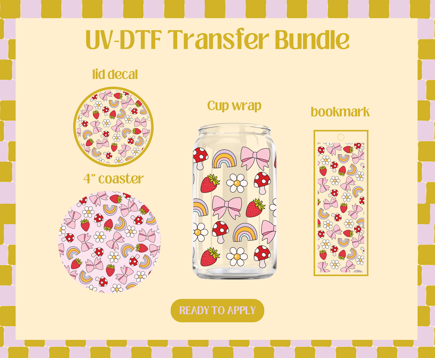 Happy Doodle UV-DTF Transfer Bundle