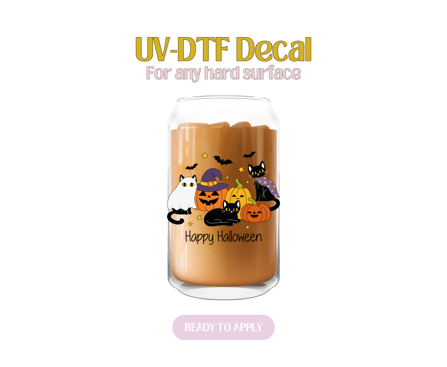 Happy Halloween Kitties UV-DTF Decal
