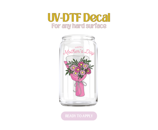 Happy Mothers Day Floral Bouquet UV-DTF Decal
