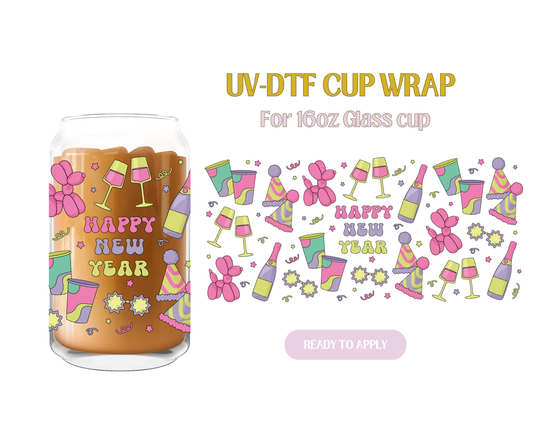 Happy New Year UV-DTF Wrap