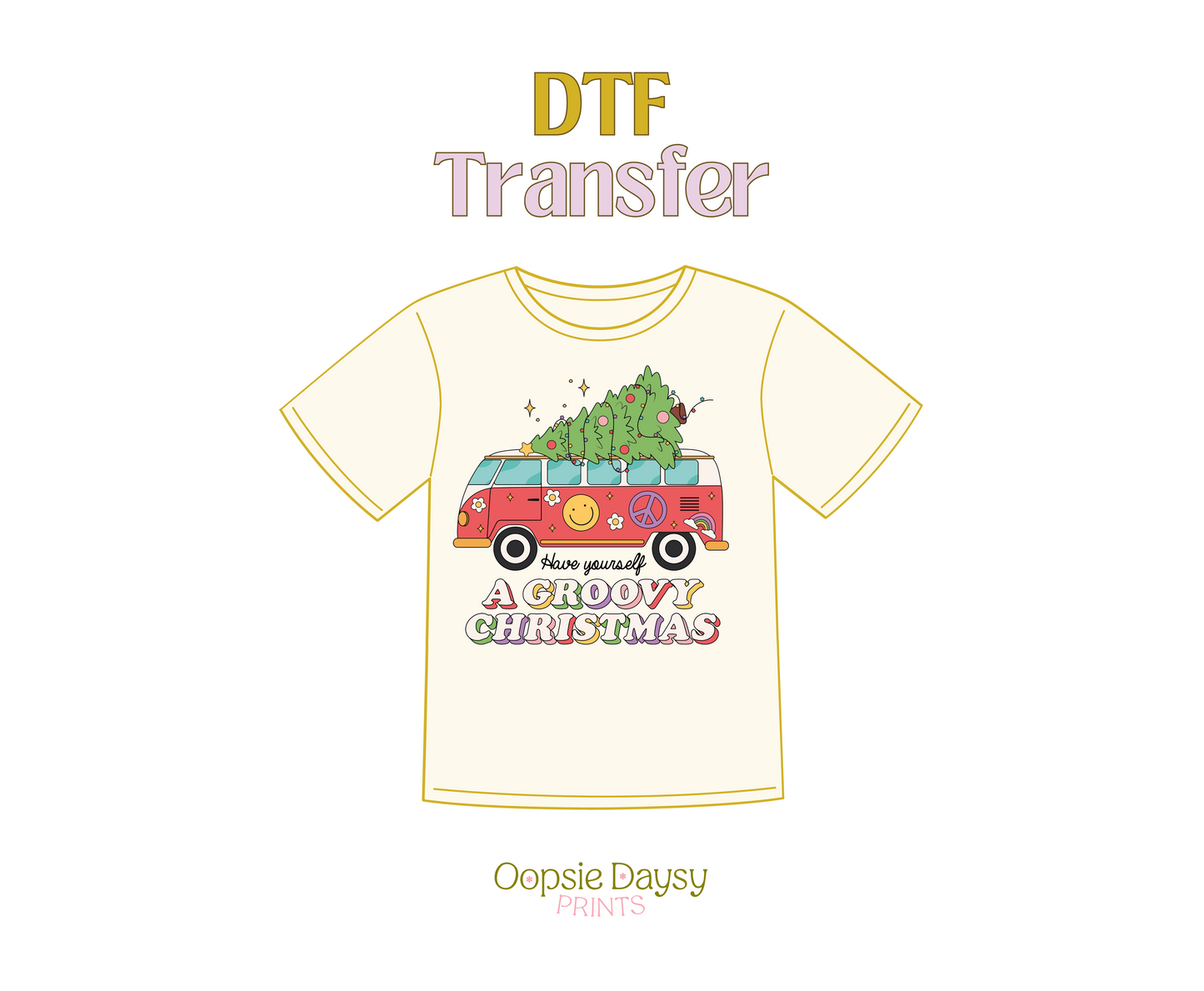 Have Yourself A Groovy Xmas DTF Transfer