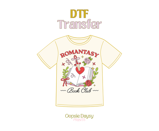 Heart and Dagger Romantasy Book Club DTF Transfer