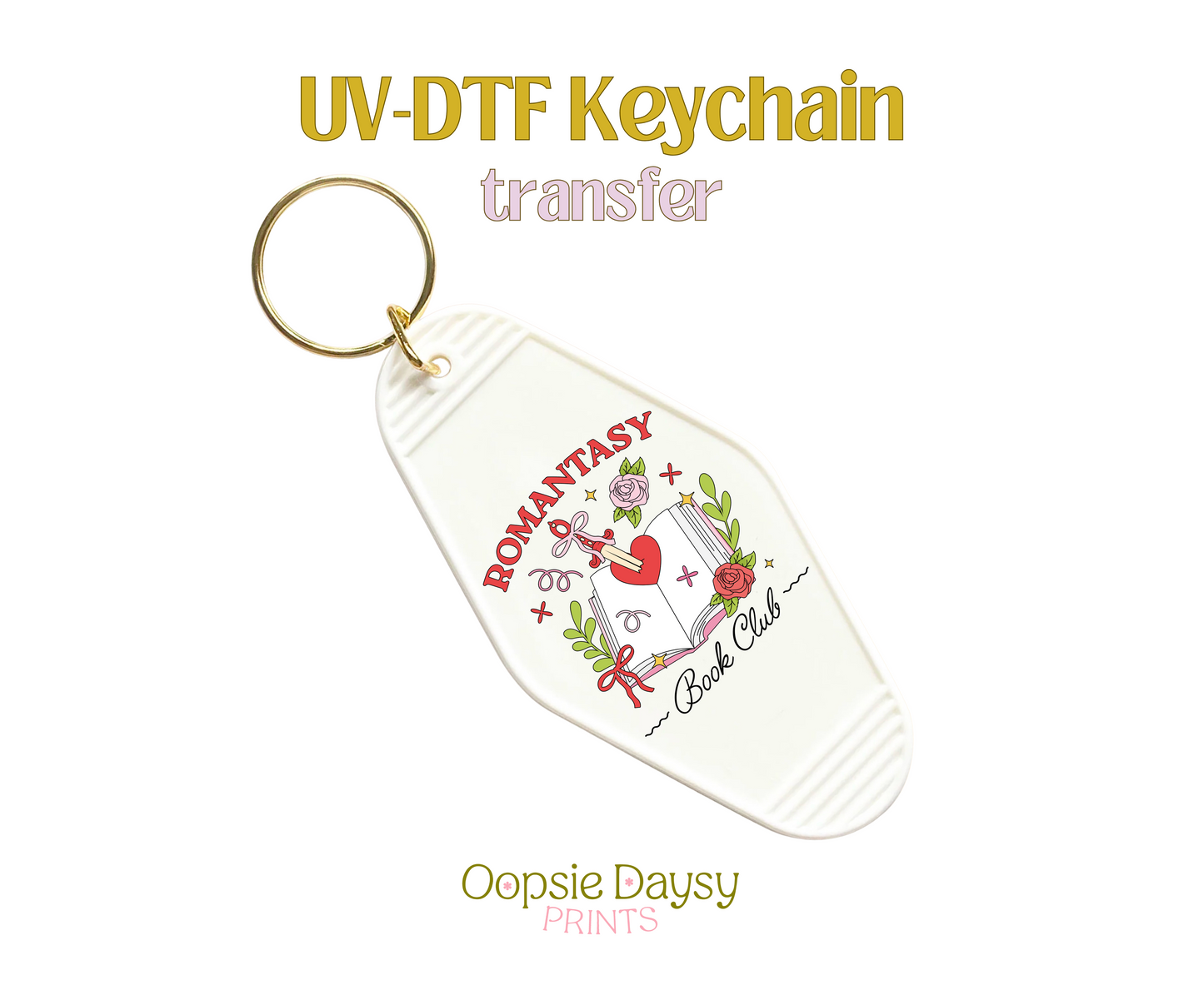 Heart and Dagger Romantasy Book Club UV-DTF Keychain