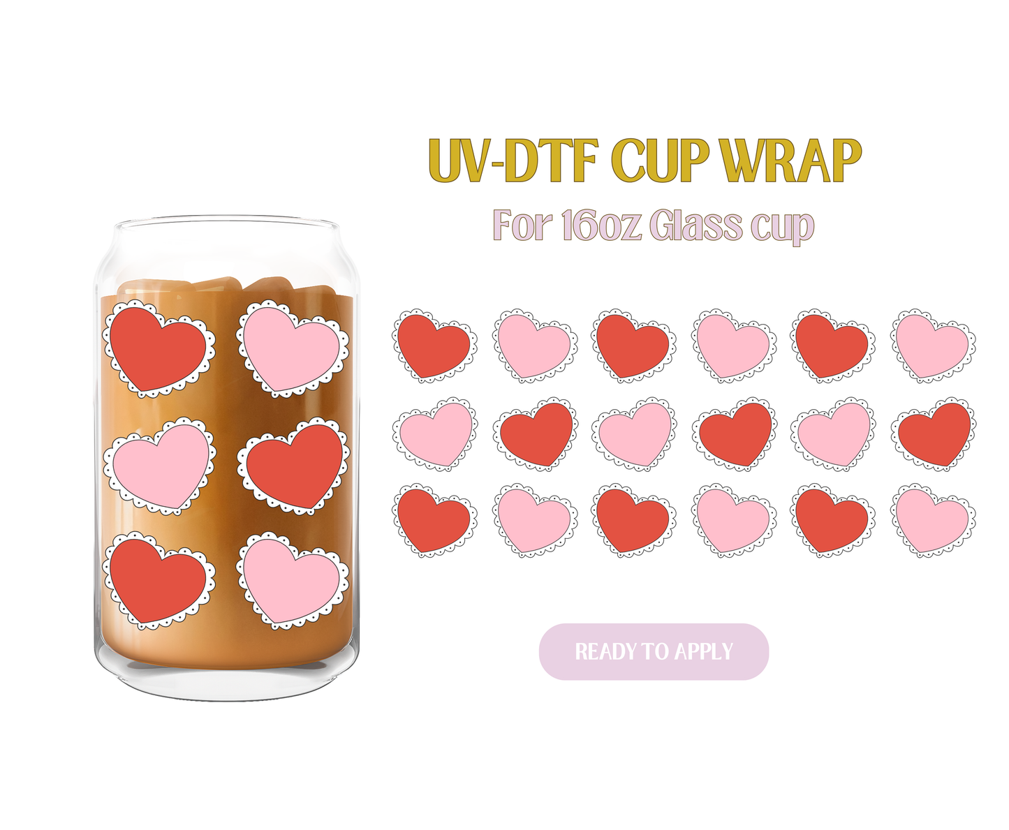 Hearts UV-DTF Wrap