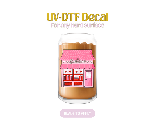 Hearts Bookstore UV-DTF Decal