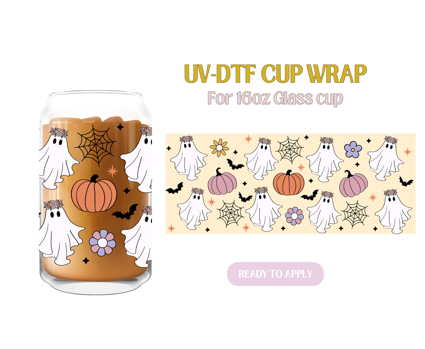 Hippie Ghostie UV-DTF Wrap