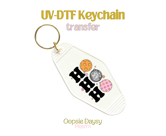 Ho Ho Ho Disco UV-DTF Keychain