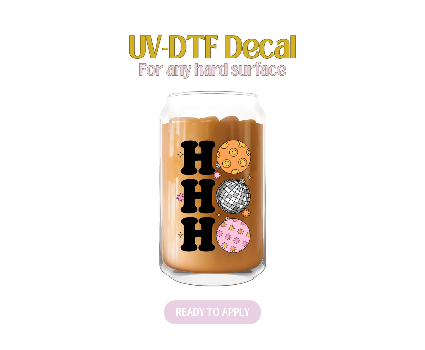 Ho Ho Ho disco UV-DTF Decal