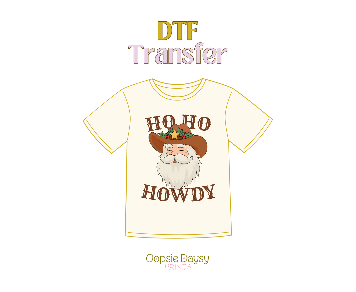 HoHo Howdy DTF Transfer