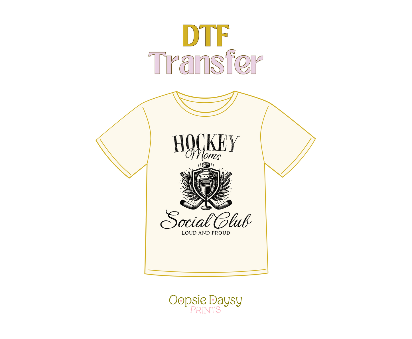 Hocky Mom Social Club DTF Transfer