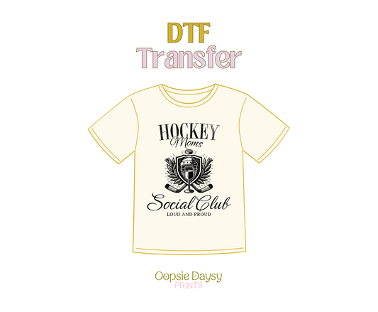 Hocky Mom Social Club DTF Transfer