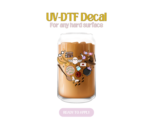 Hogwarts Black Sparkle UV-DTF Decal