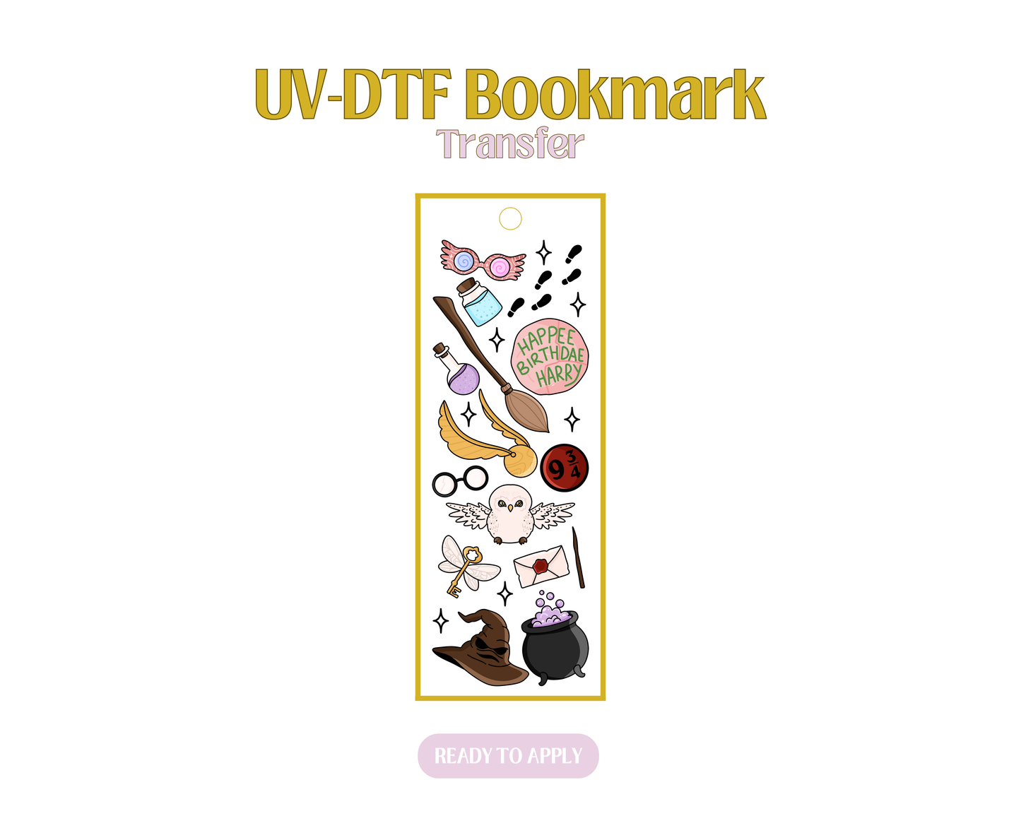 Hogwarts Magic UV-DTF Bookmark