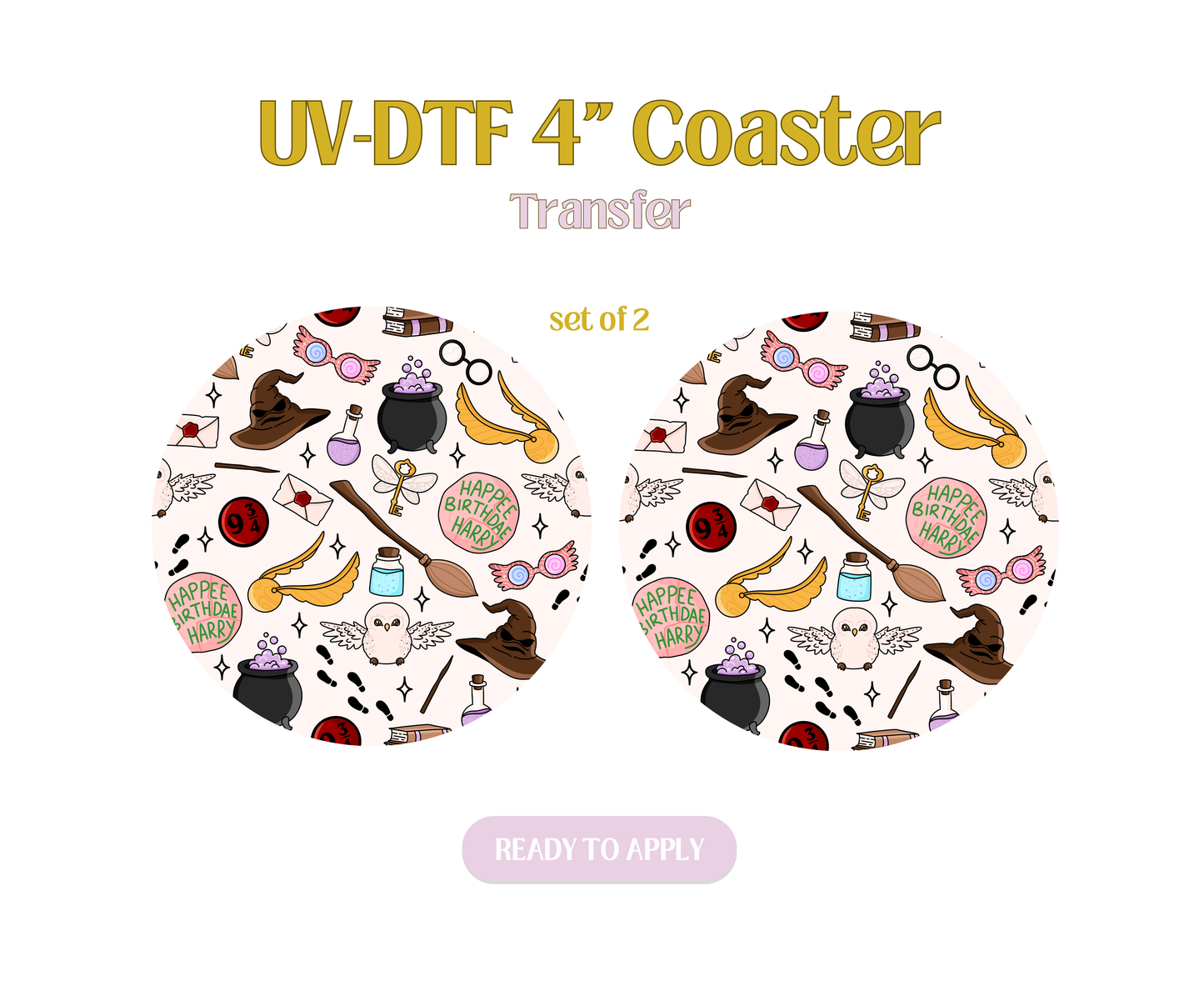 Hogwarts Magic UV-DTF 4" Coaster
