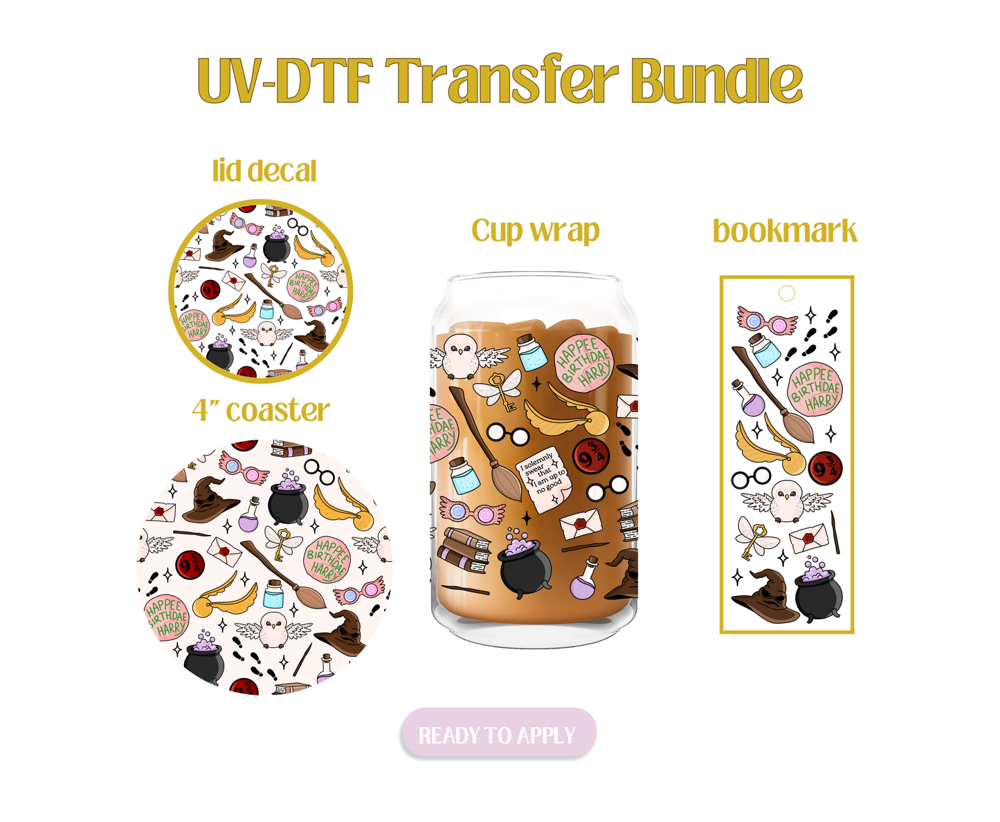 Hogwarts Magic UV-DTF Transfer Bundle