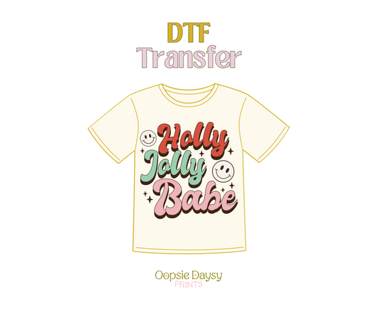 Holly Jolly Babe DTF Transfer