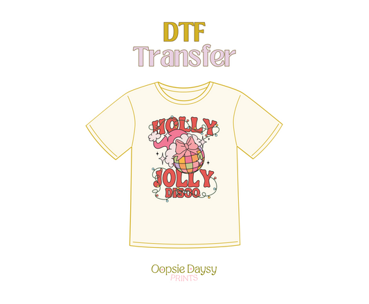 Holly Jolly Disco DTF Transfer