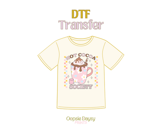 Hot Cocoa Society DTF Transfer