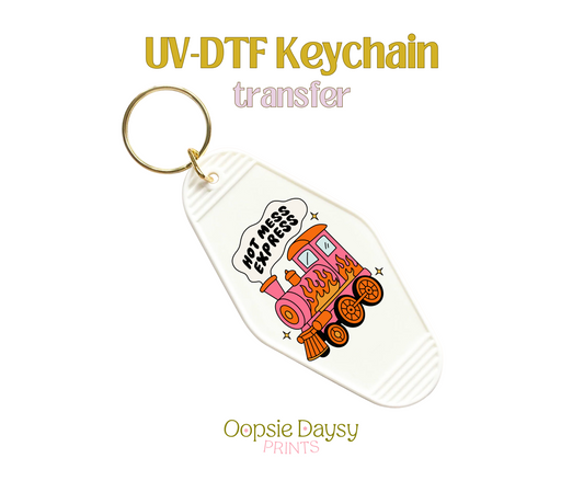 Hot Mess Express Train UV-DTF Keychain
