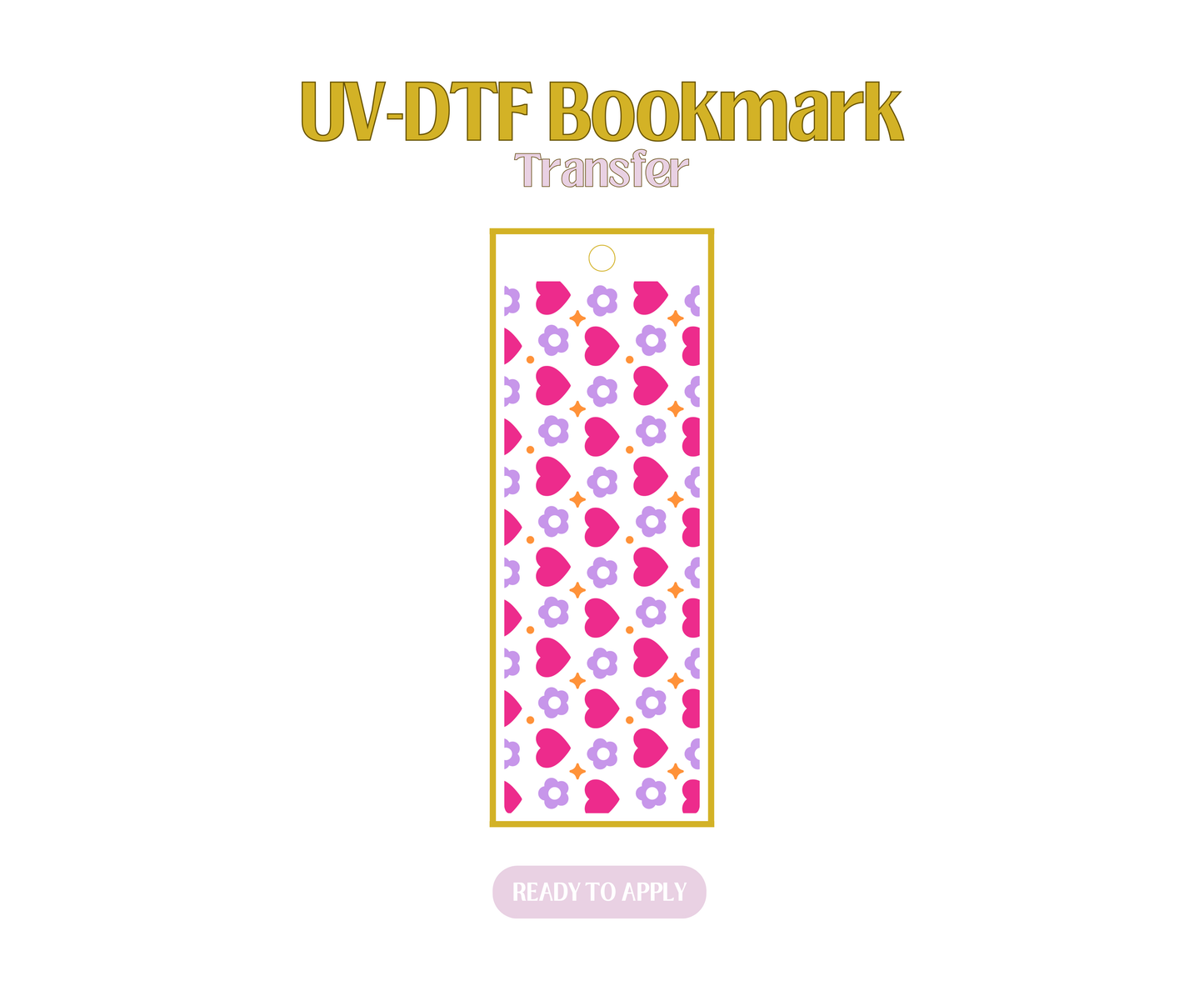 I Heart Daisies UV-DTF Bookmark