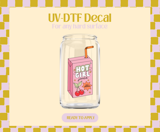 Hot Girl Juice UV-DTF Decal