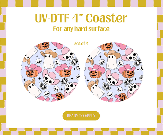 Howdy Boos UV-DTF 4" Coaster