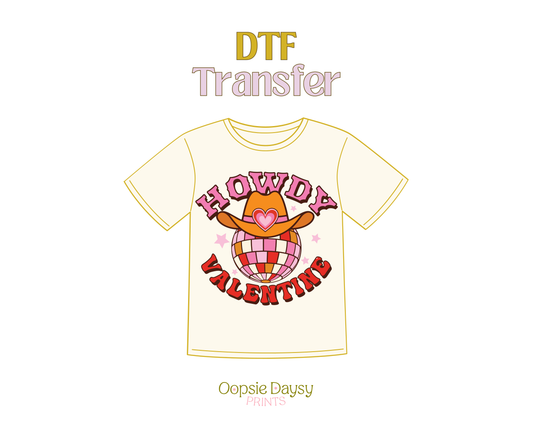 Howdy Disco Valentine DTF Transfer