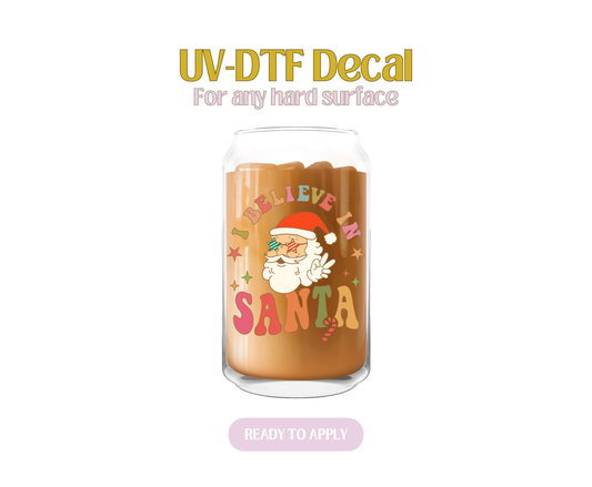 I Believe in Groovy Santa UV-DTF Decal