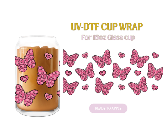 I Love Butterflies UV-DTF Wrap