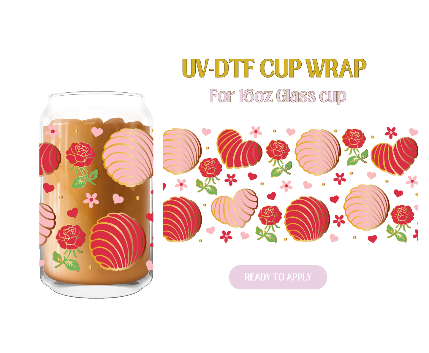 Conchas Valentine UV-DTF Wrap