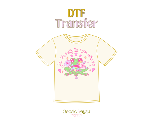 I'm Toad-ally In Love DTF Transfer