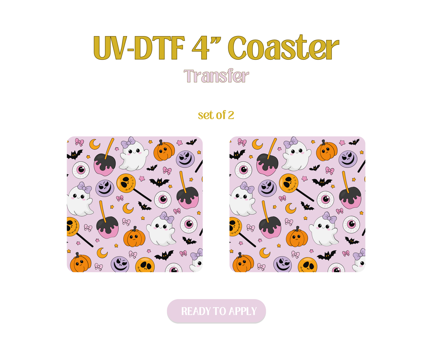 I'm Just a Ghoul UV-DTF 4" Coaster