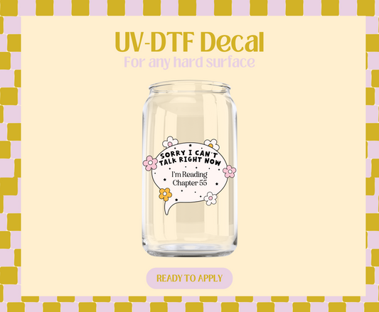 Im reading chapter 55 Bubble UV-DTF Decal