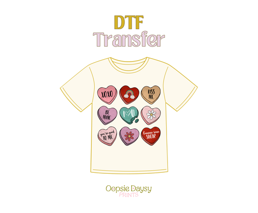 I heart U Candy DTF Transfer