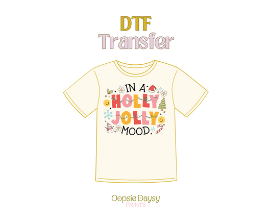 In A Holly Jolly Cozy Mood DTF Transfer