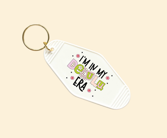 In my delulu era floral UV-DTF Keychain