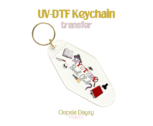 It's Mystery Book Club Things UV-DTF Keychain