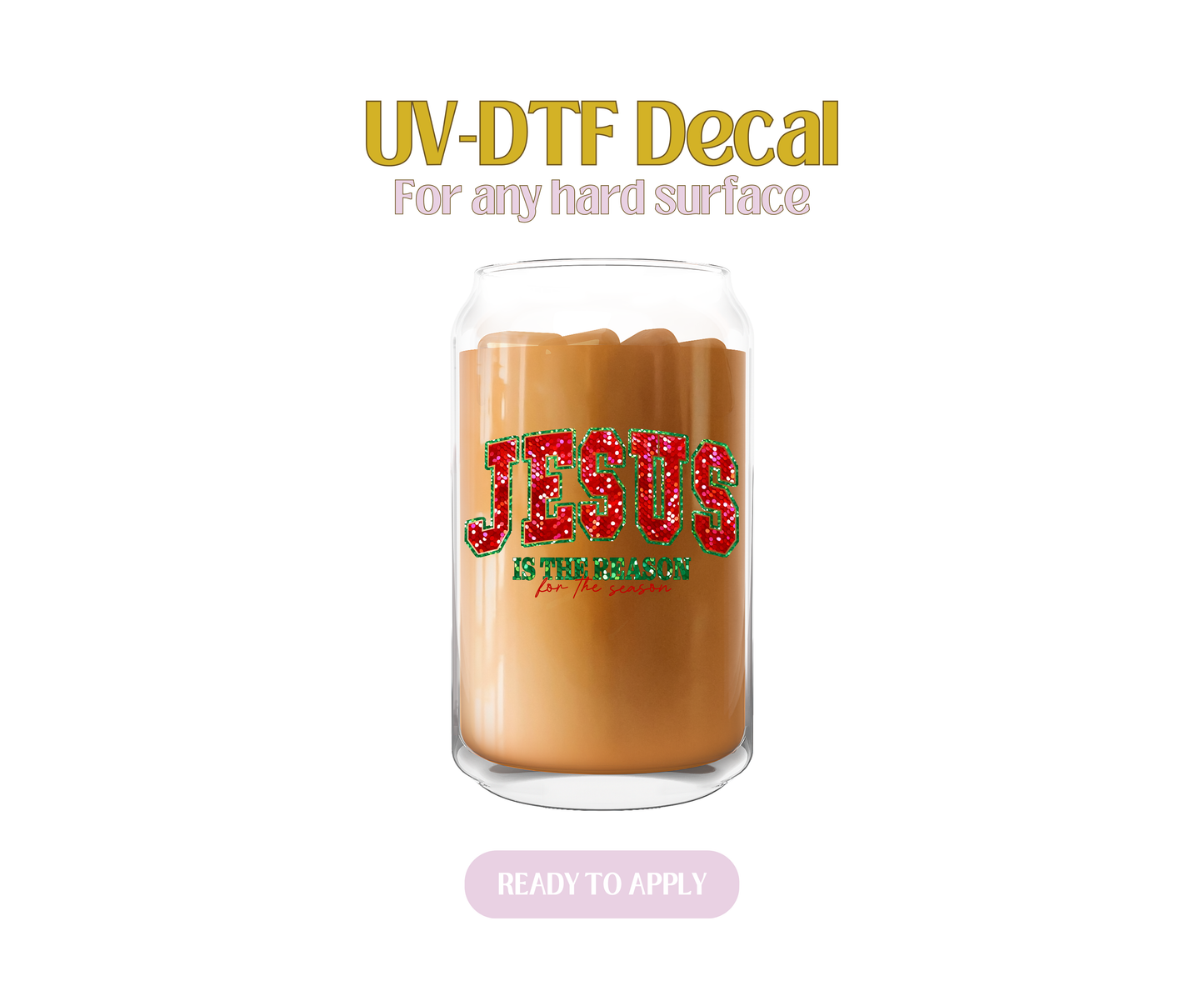 Jesus Sequins UV-DTF Decal