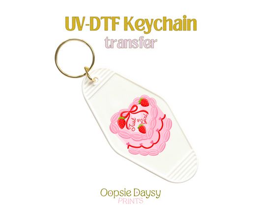 Just a Girl UV-DTF Keychain