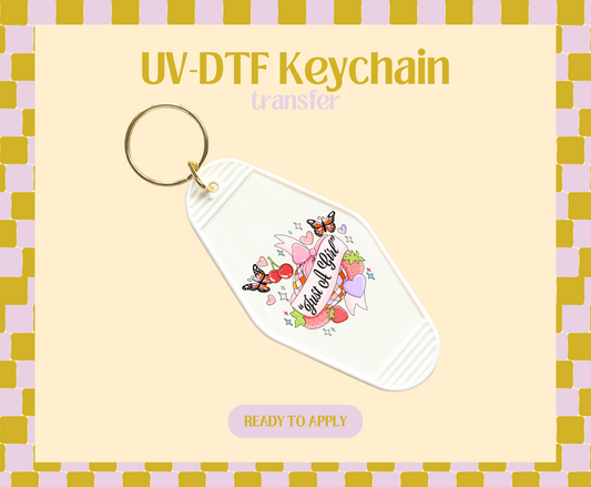 Just a girl UV-DTF Keychain