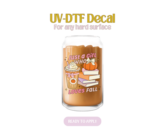 Just a Girl Who Loves Fall UV-DTF Decal