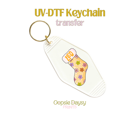 Leo Stocking UV-DTF Keychain