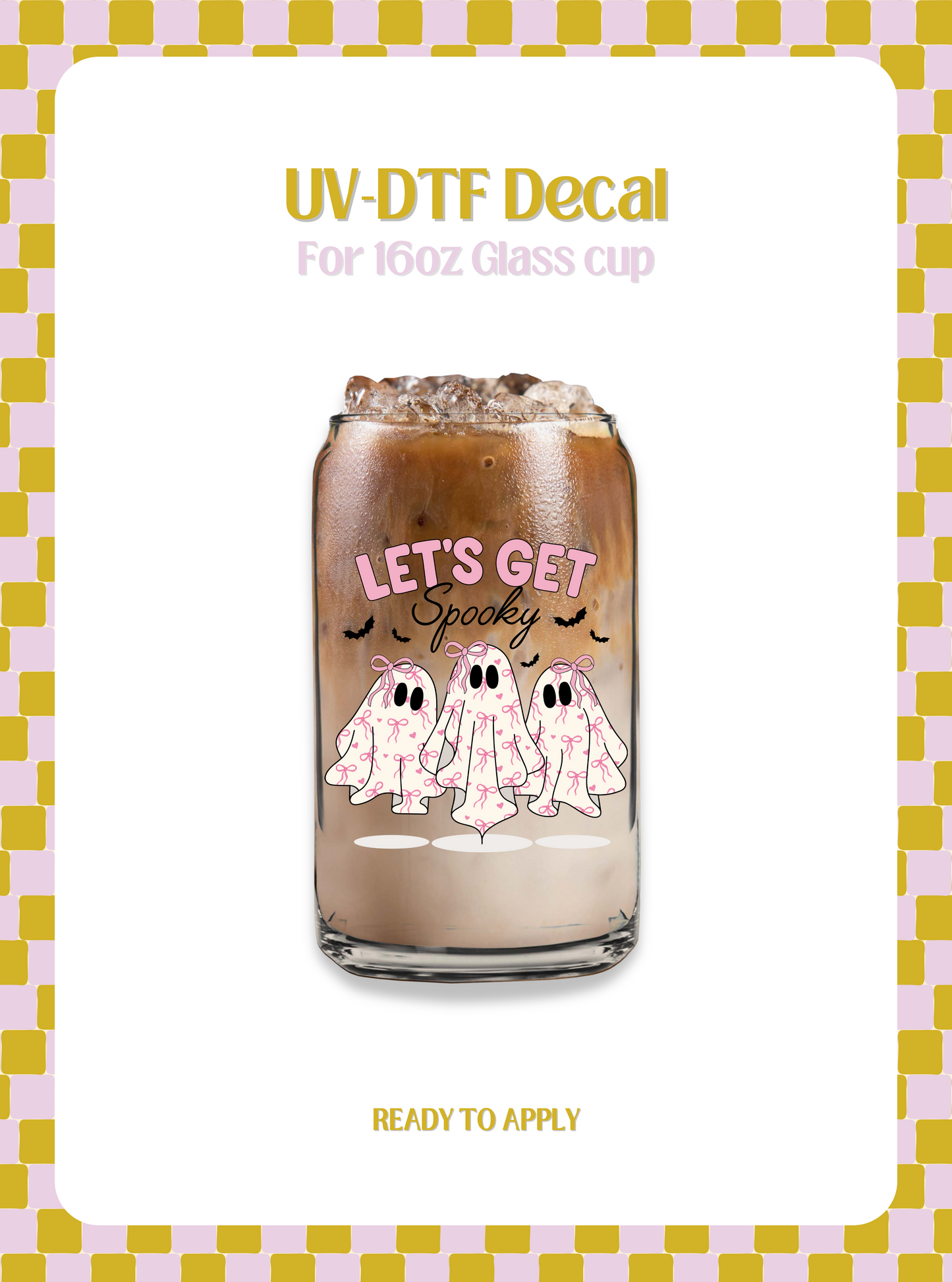 Lets get spooky pink UV-DTF Decal