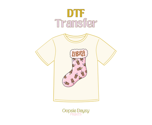 Libra Stocking DTF Transfer